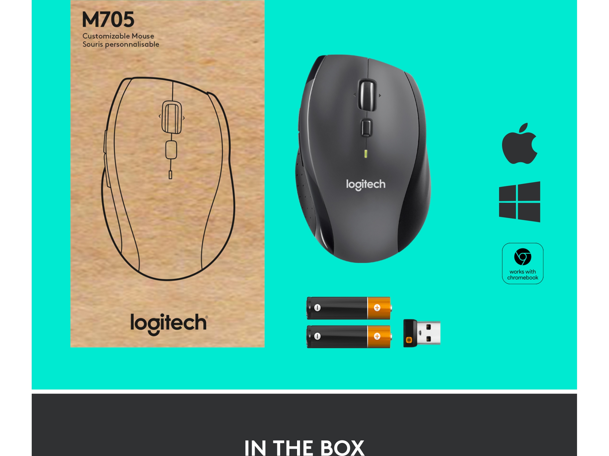 Logitech M705 Trådløs Mus Mus
