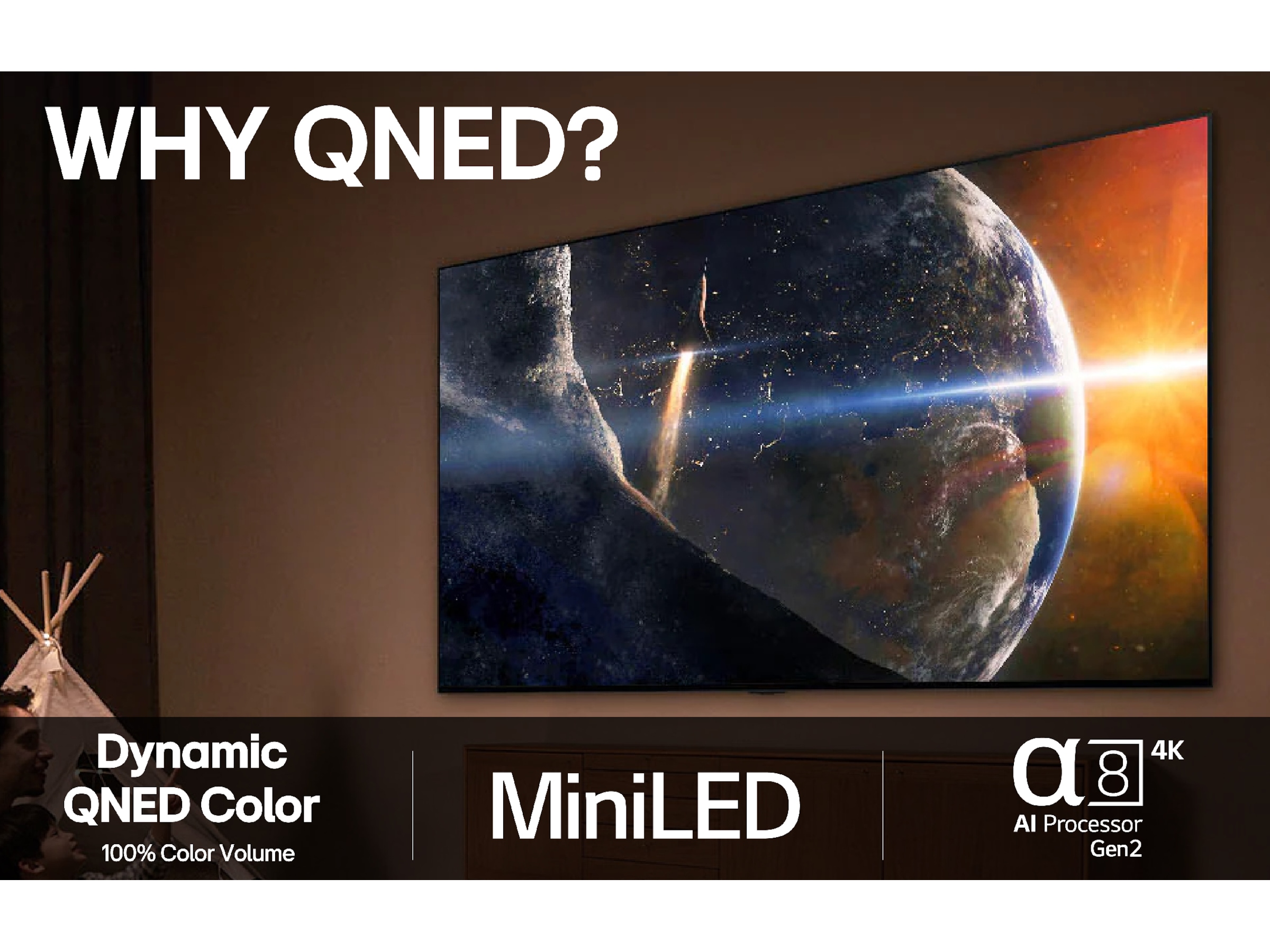 LG 55'' QNED85 evo AI MiniLED 4k Smart TV (2025) 50 - 59 tommer TV