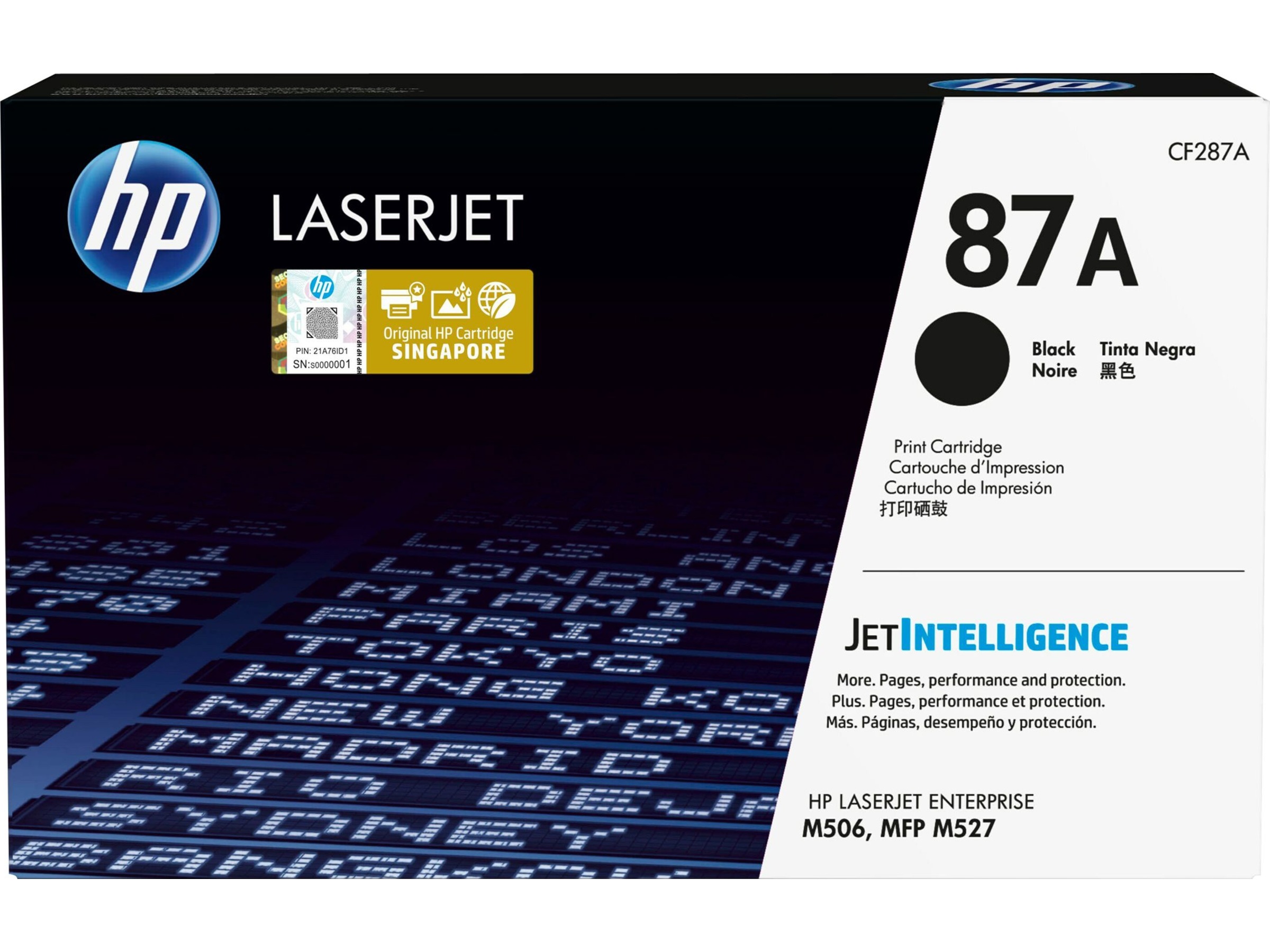 HP Toner 87 sort Laser Toner