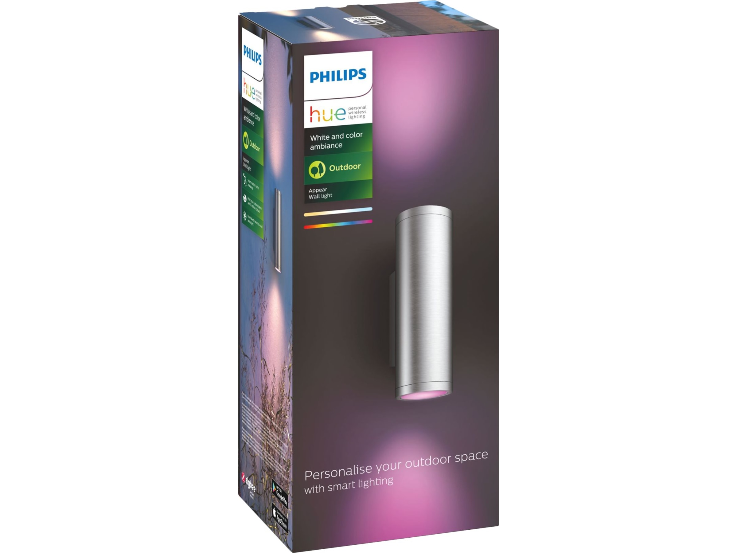 Philips Hue Appear udendørs væglampe (inox) Væglampe