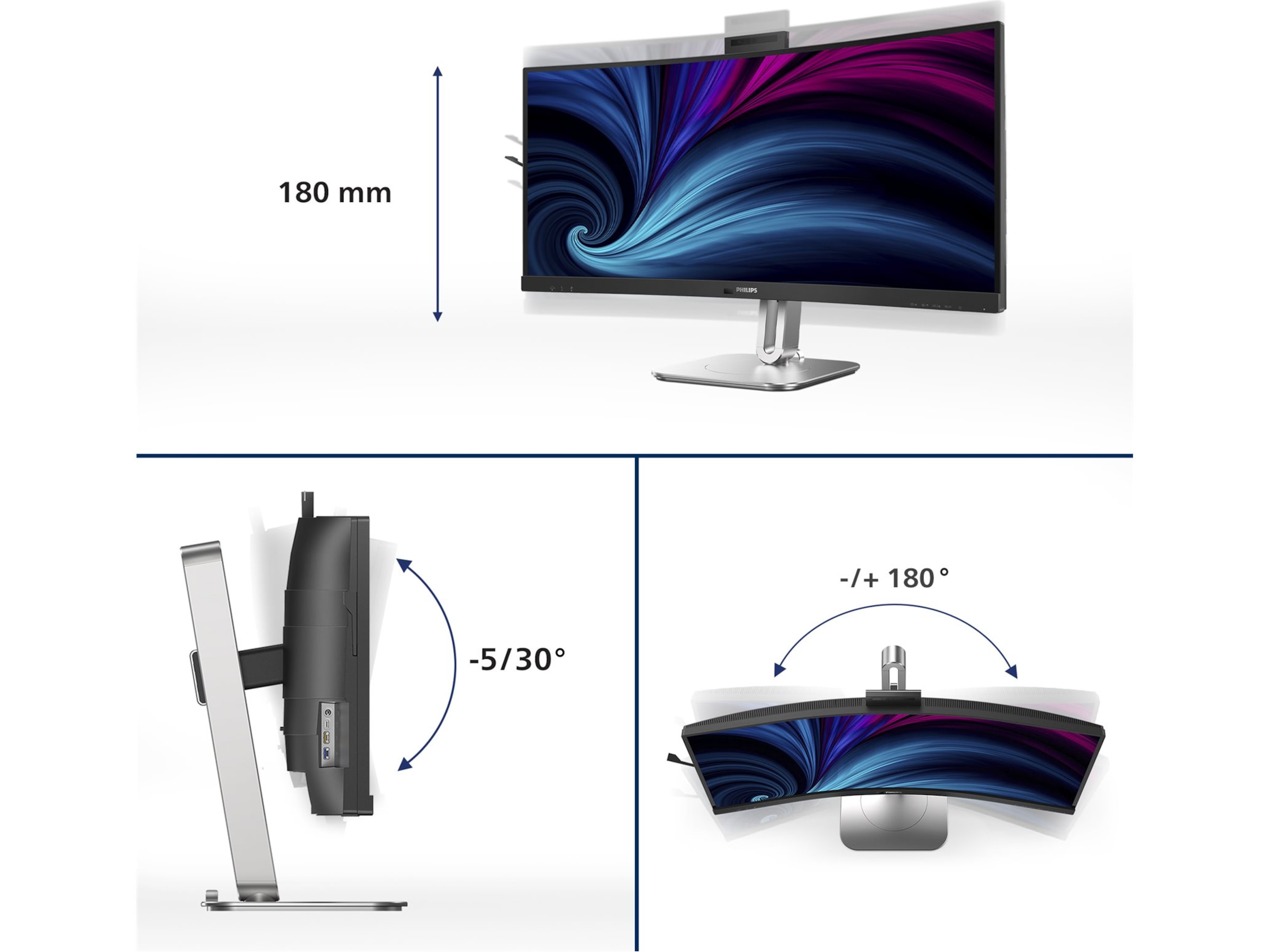 Philips 34" curved skærm 34B2U6603CH/00 Skærme