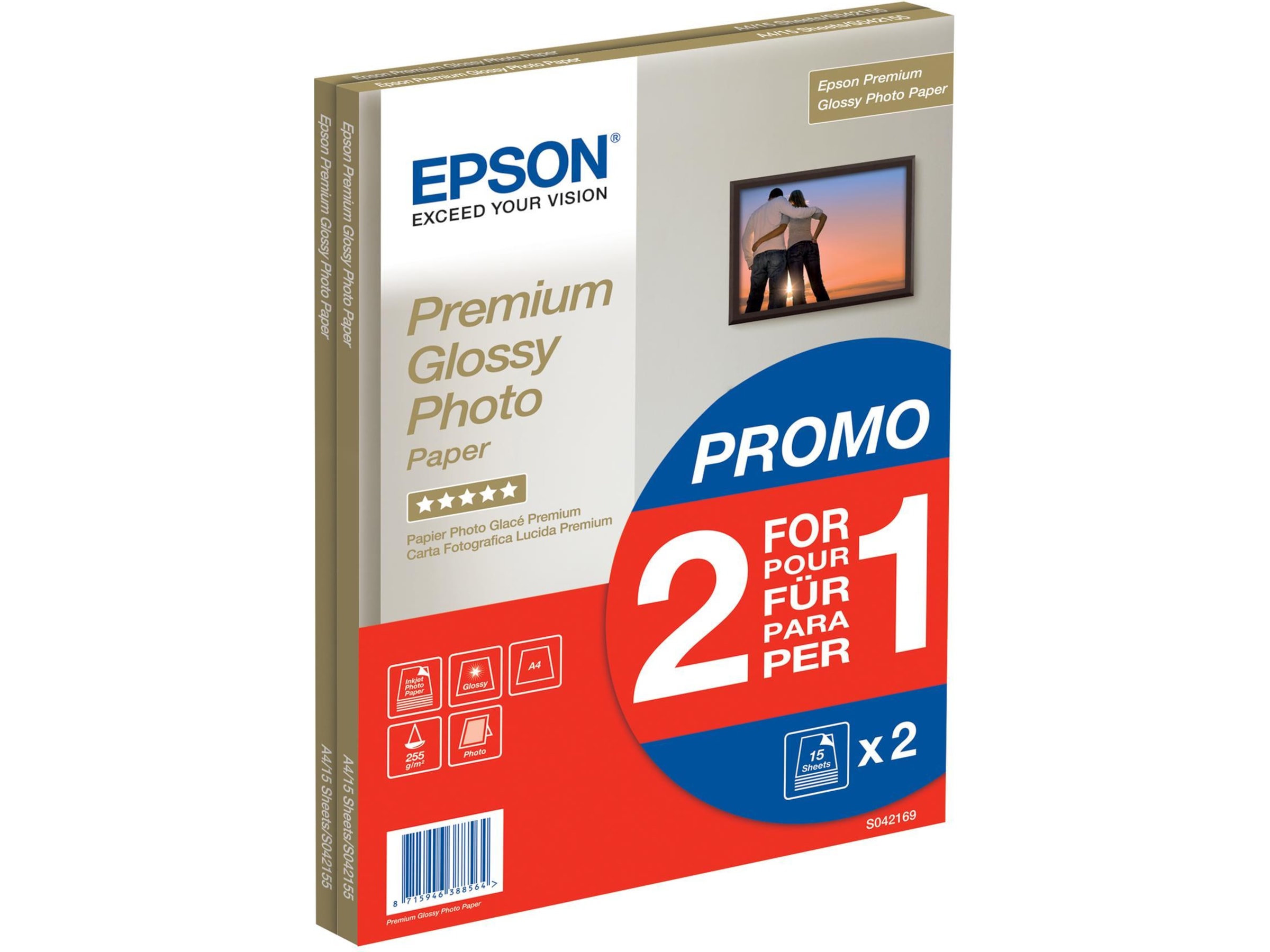Epson Premium Glossy Photo Paper A4 Papir