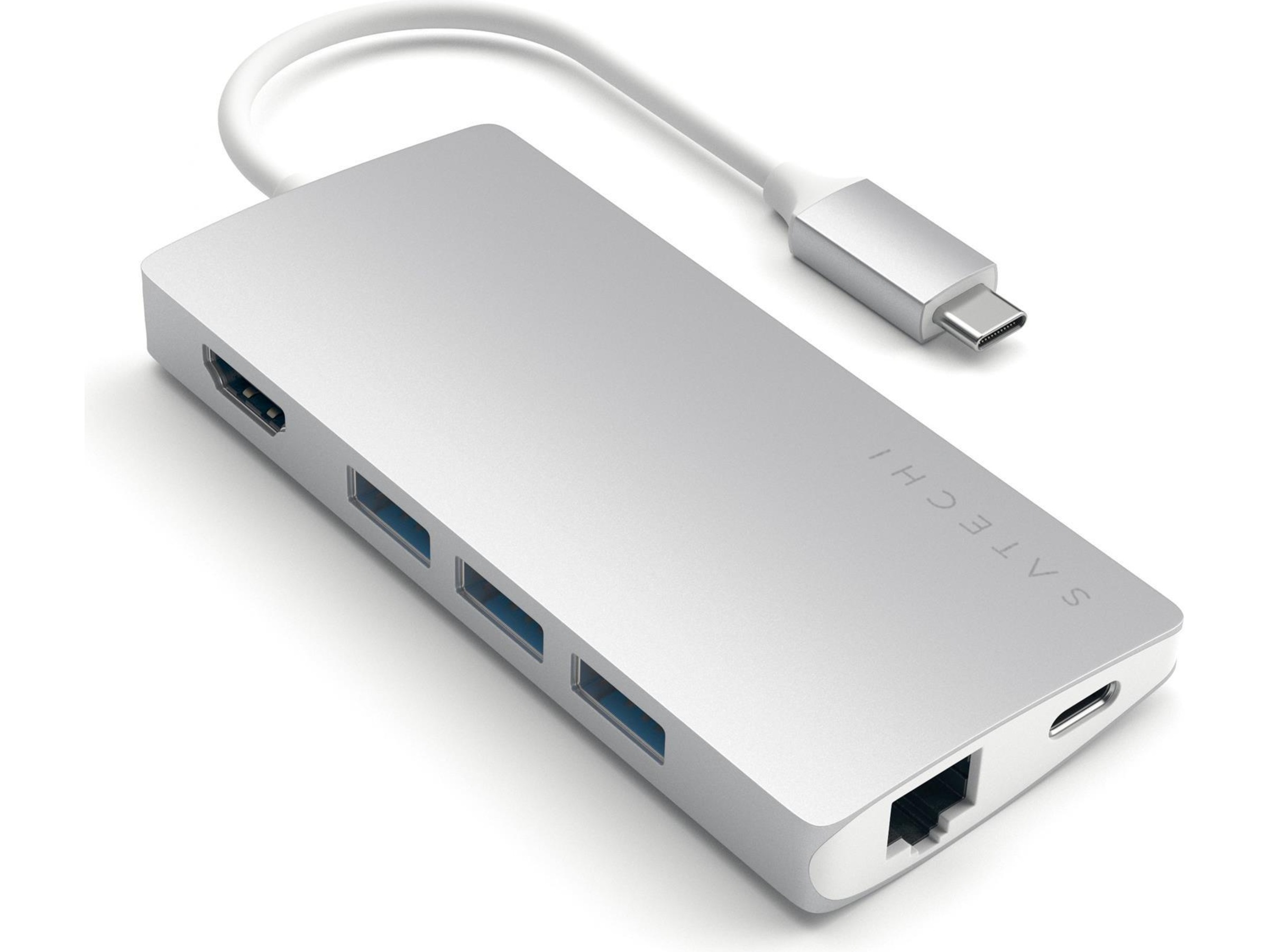 Satechi MultiPort 4K Docking V2 (sølv) Dockingstation og USB-hub