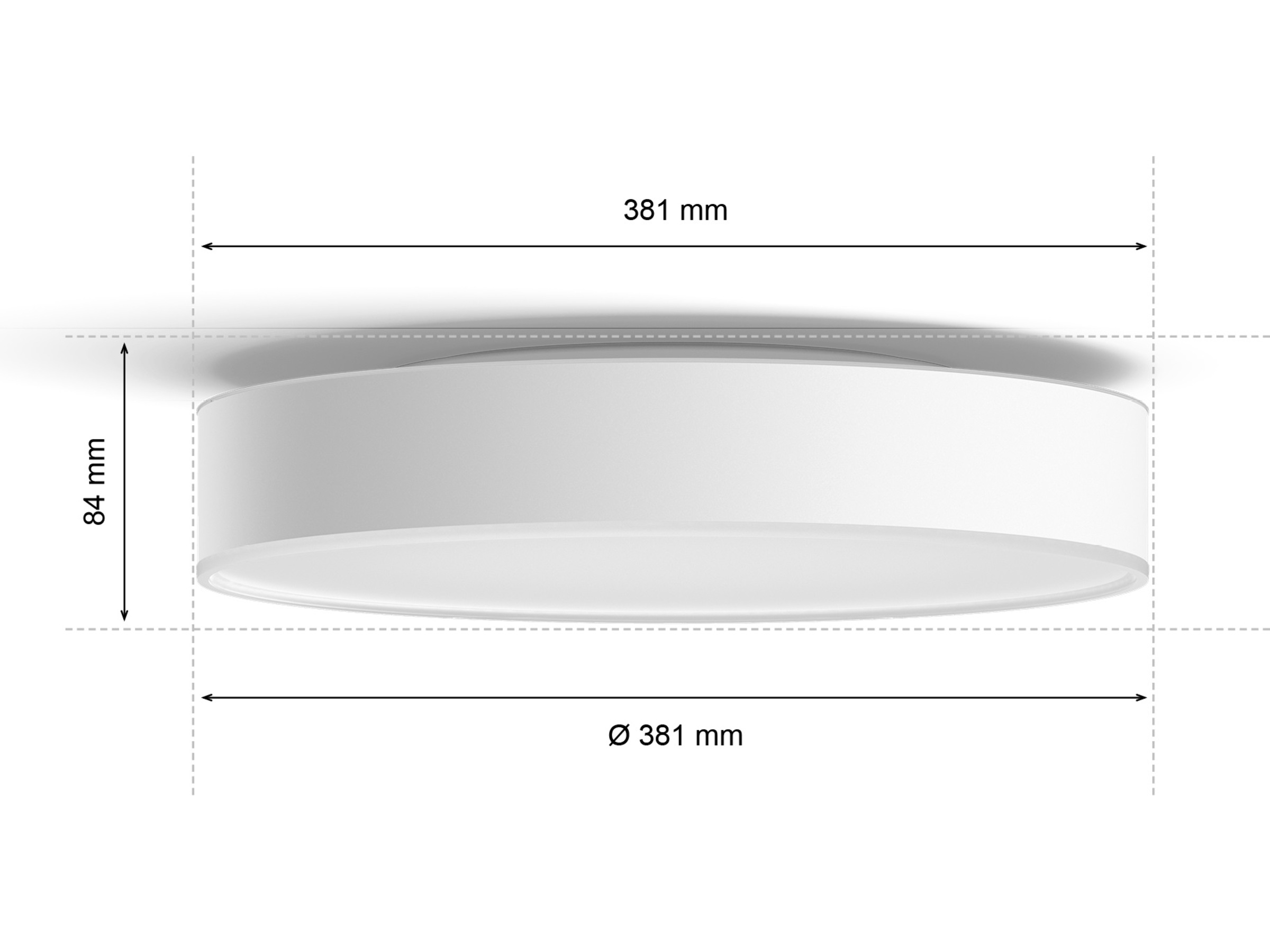 Philips Hue Enrave mellemstor loftlampe (hvid) Loftlampe