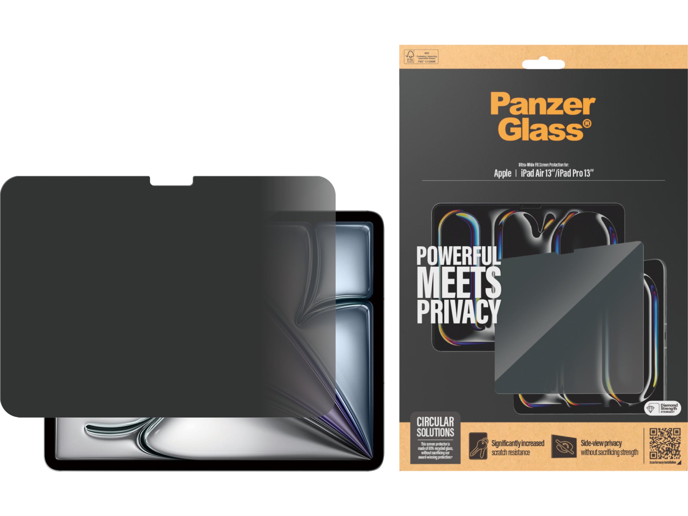 PanzerGlass Privacy skærmbeskytter iPad Air 13'' og iPad Pro 13'' Skærmbeskyttelse tablet