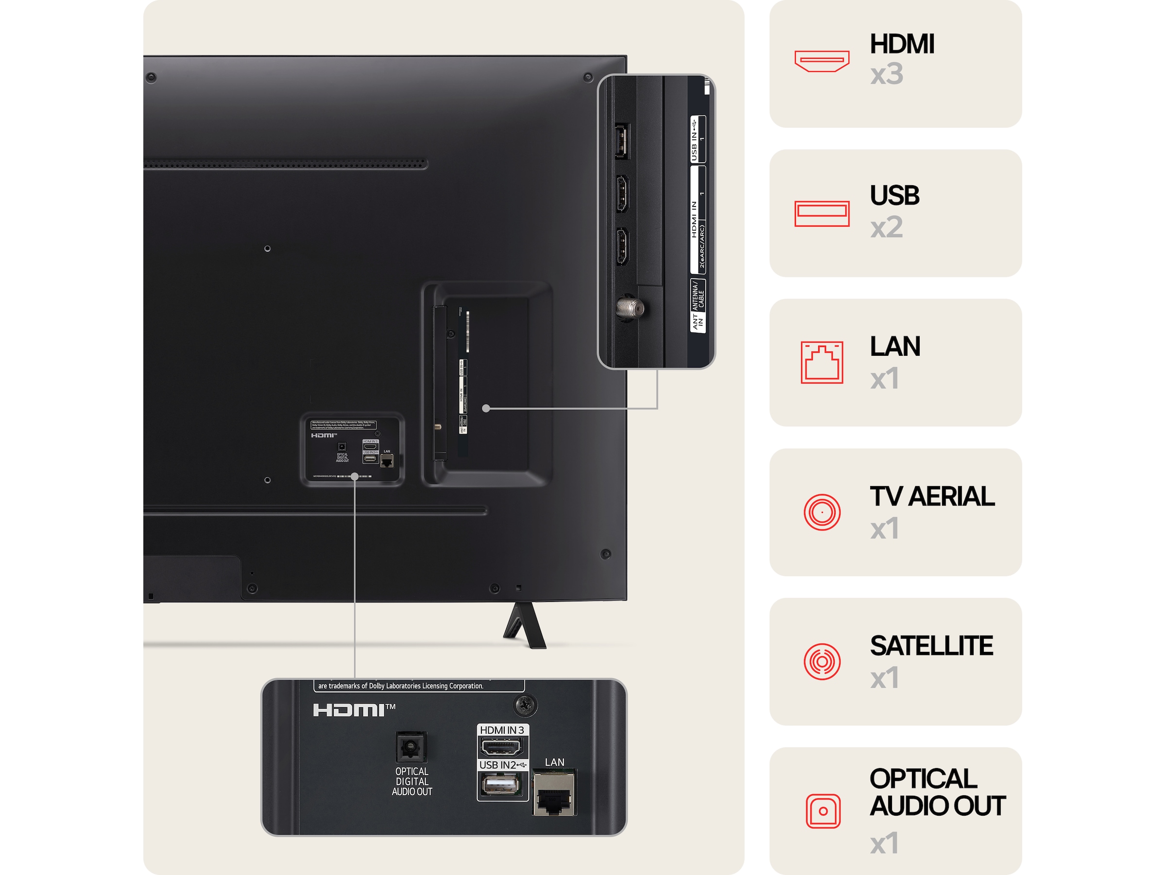 LG 50'' NANO 81 4K TV (2024) 50NANO81T6A + Soundbar 50 - 59 tommer TV