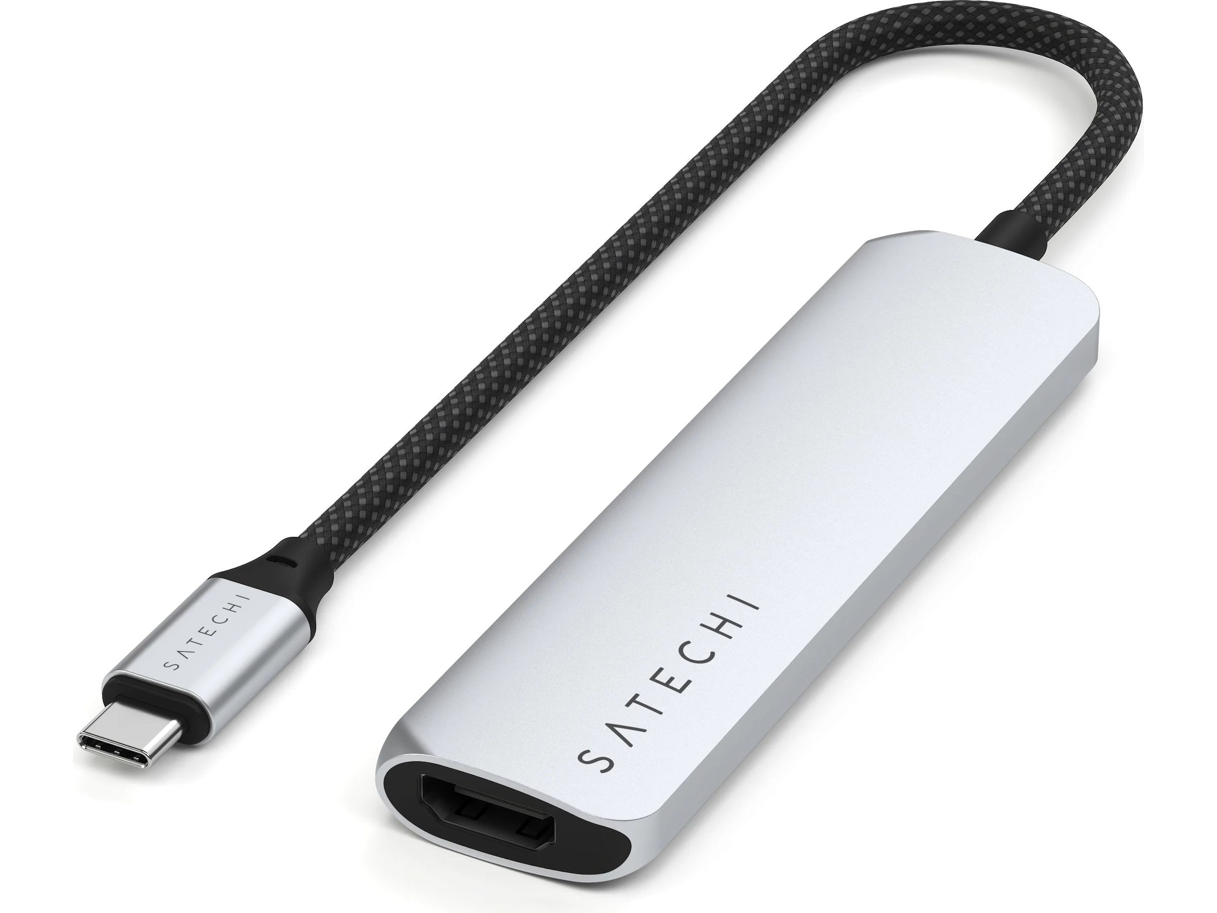 Satechi 4-i-1 Slim 4K Multiport docking (sølv) Dockingstation og USB-hub