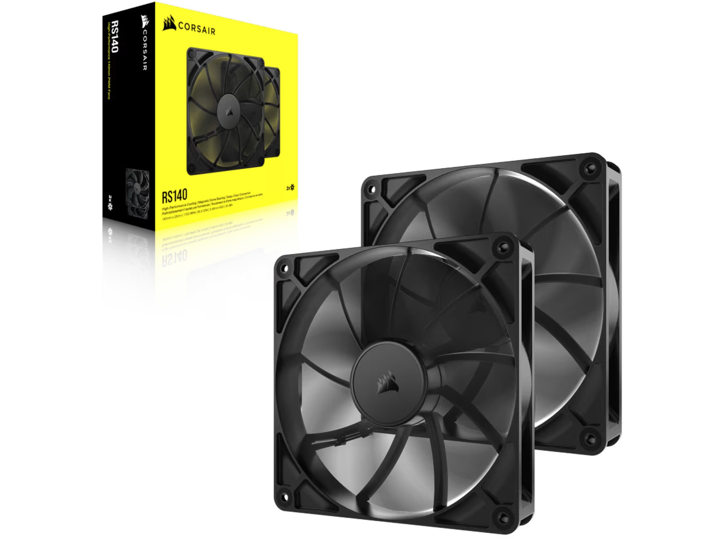 Corsair RS140 Ventilator 2pk (sort) Blæsere