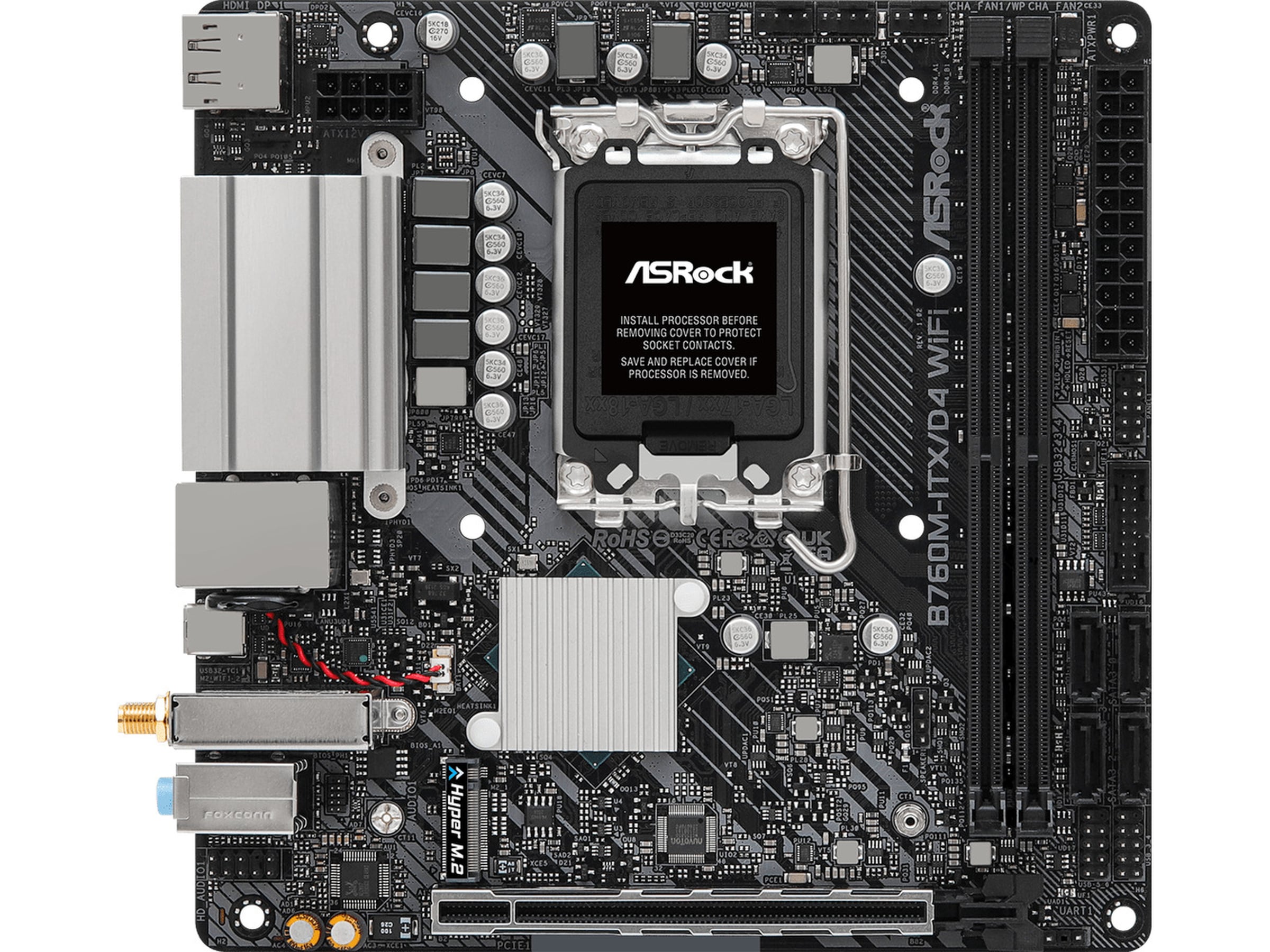 ASRock B760M-ITX/D4 WIFI Bundkort Intel Socket