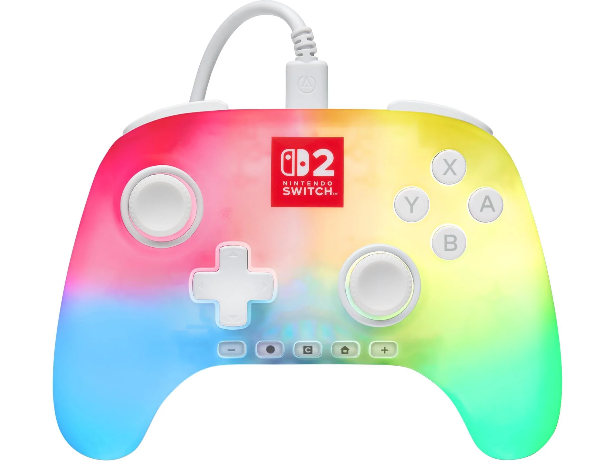 PowerA Advantage kontroller Nintento Switch 2 Lumectra White Tilbehør til spilkonsoller