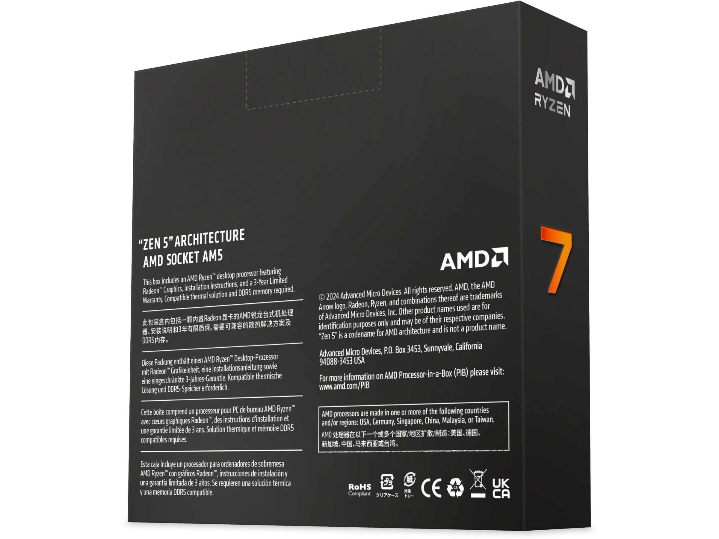 AMD Ryzen 7 9700X CPU Processorer