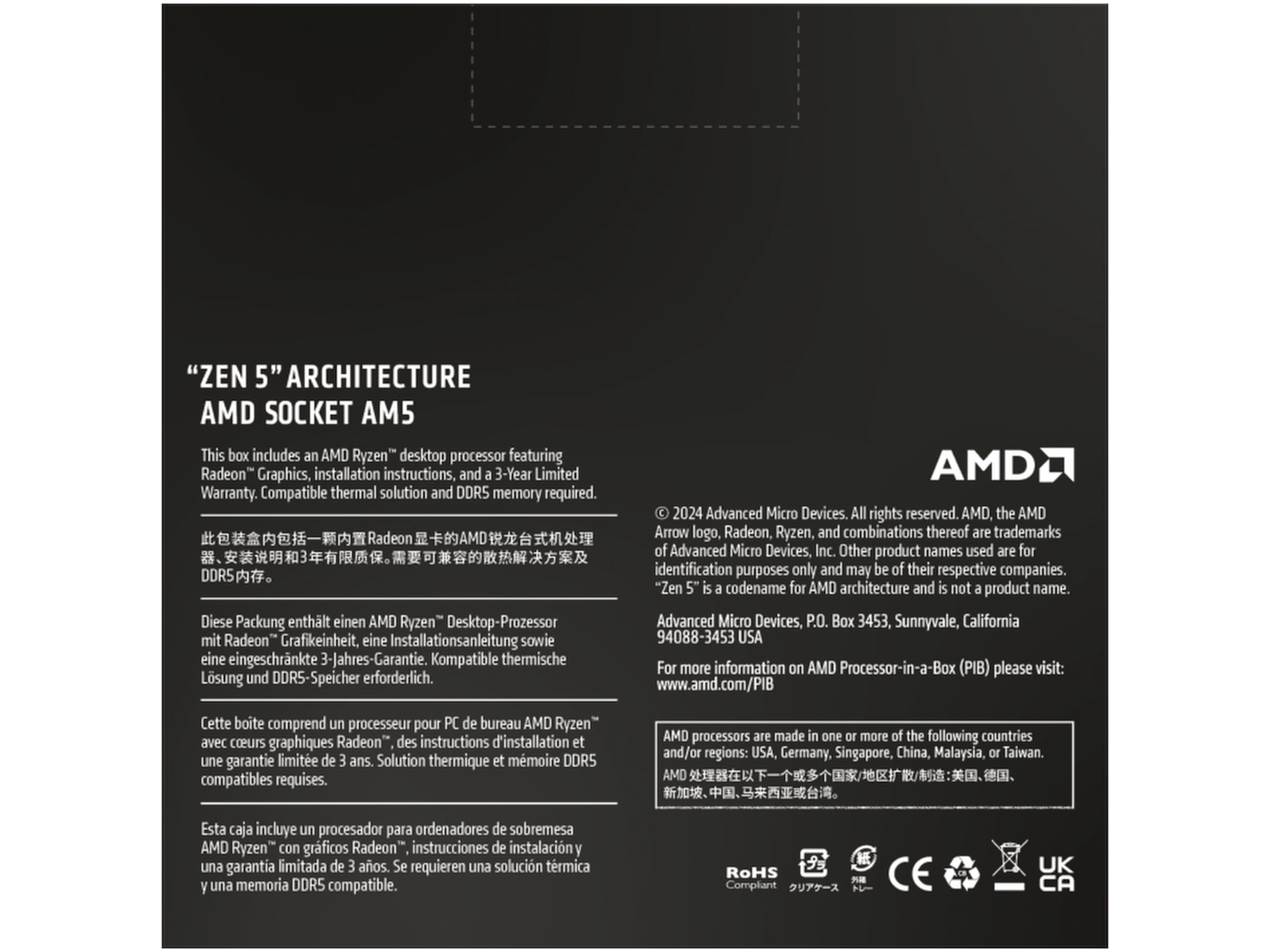 AMD Ryzen 9 9900X CPU Processorer
