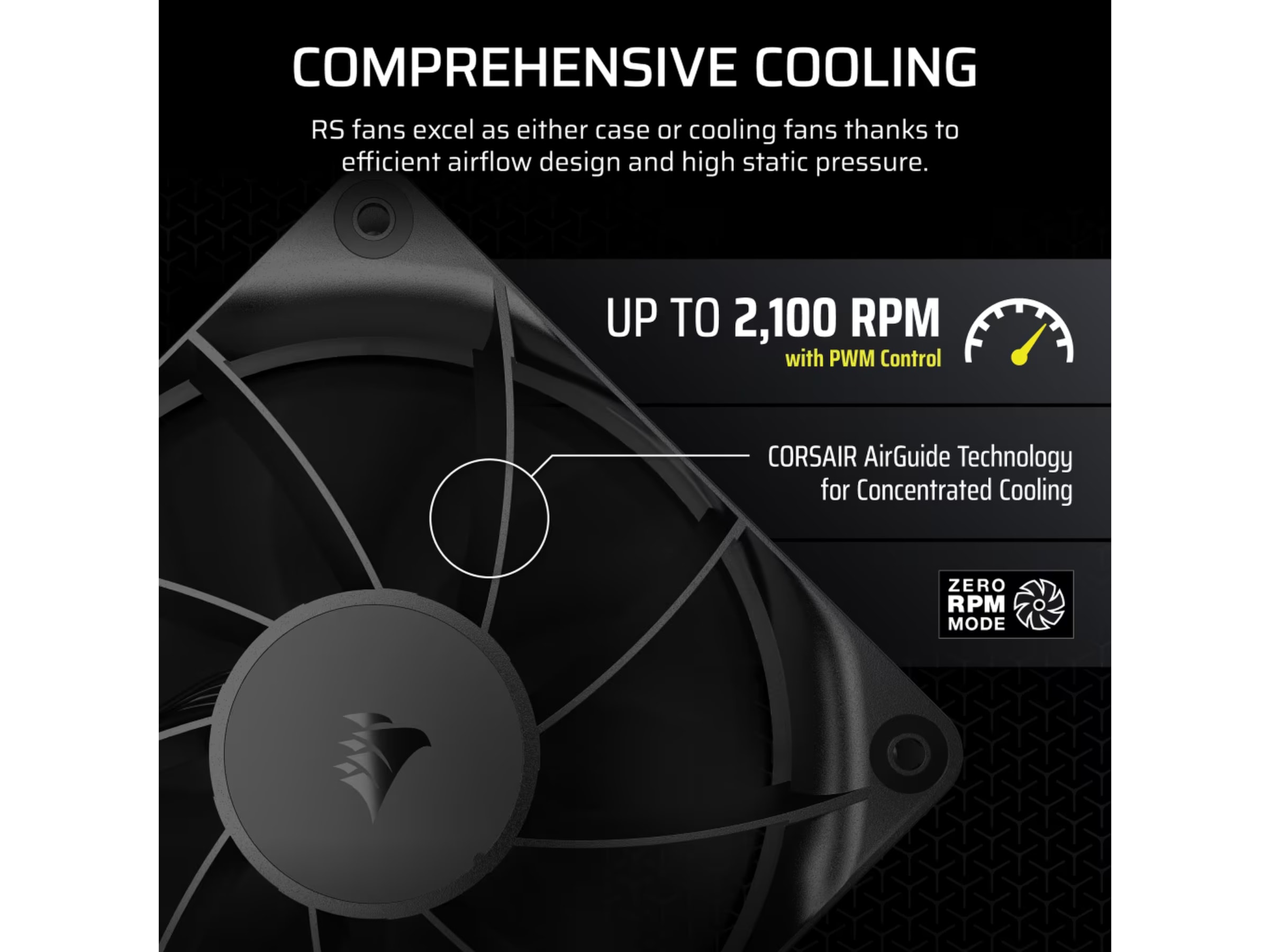 Corsair RS120 Ventilator (sort) Blæsere