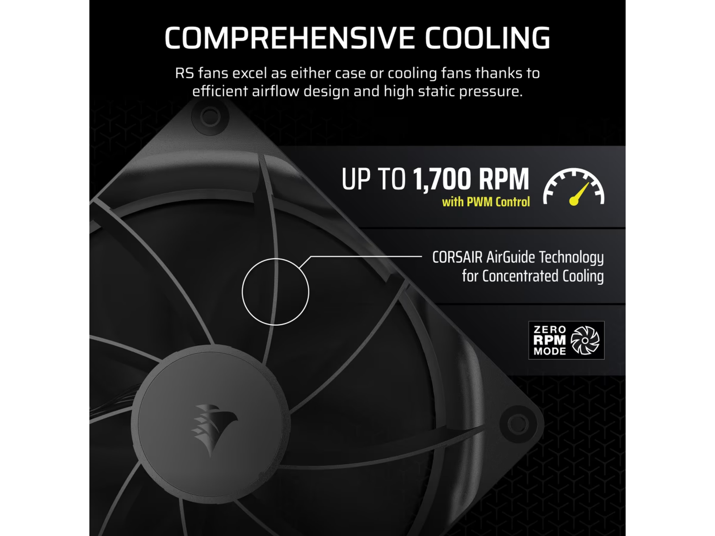 Corsair RS140 Ventilator 2pk (sort) Blæsere