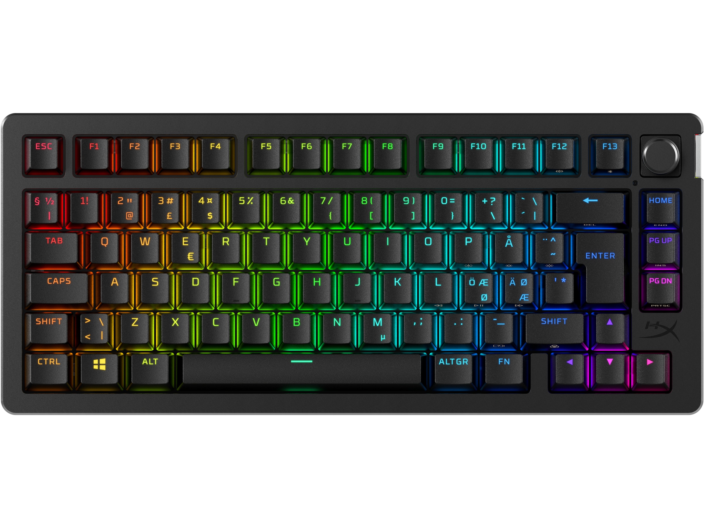 HyperX Alloy Rise 75 trådløst gamingtastatur (sort) Gamingkeyboard