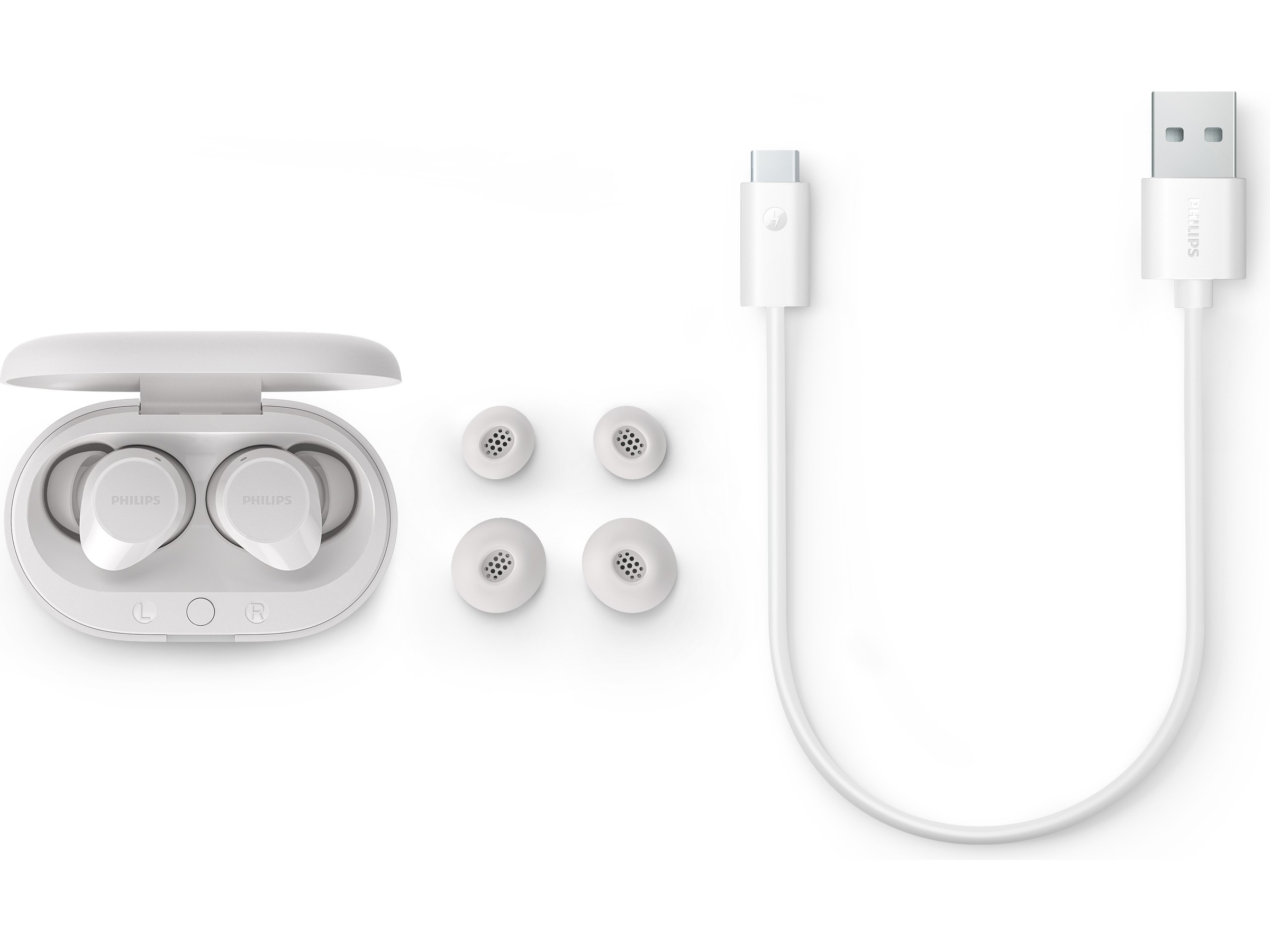 Philips TAT1209WT/00 TWS trådløs høretelefoner, Earbuds (hvid) In-ear høretelefoner