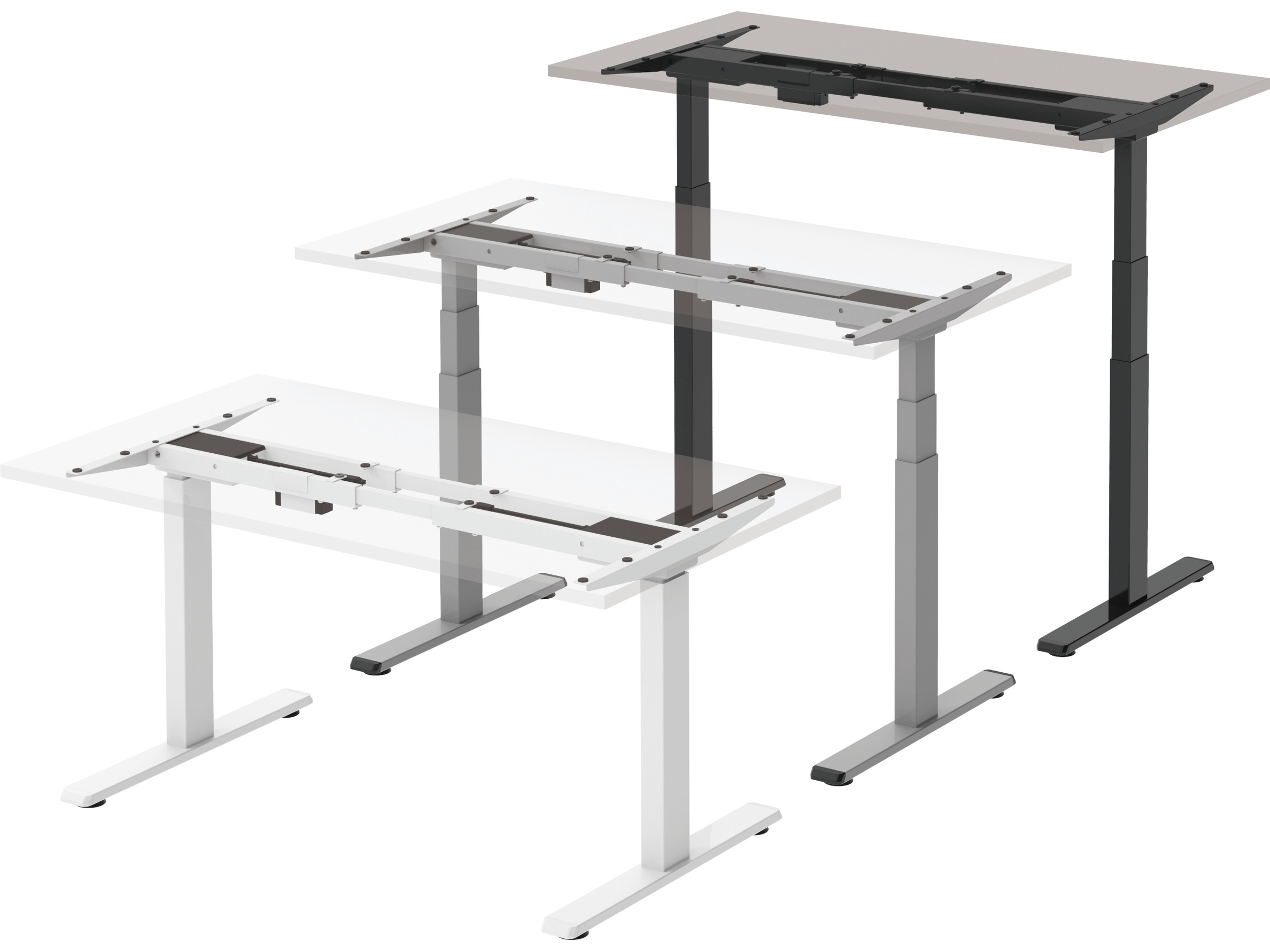 Elektrisk stel med hukommelsesfunktion (sort) Dele og tilbehør til skriveborde