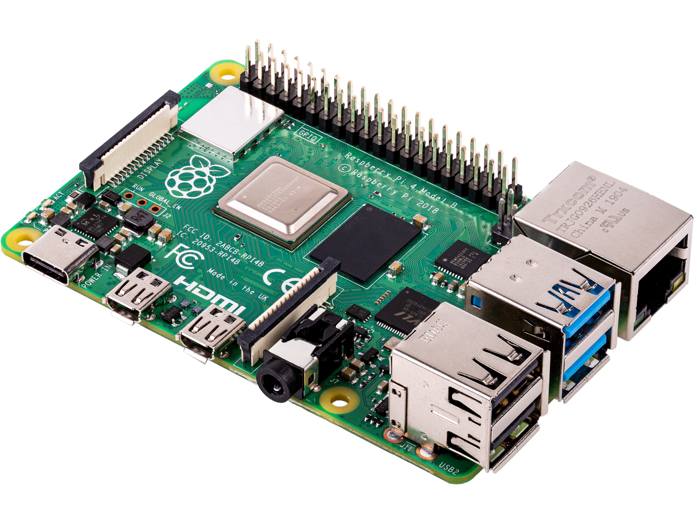 Raspberry Pi 4 Model B, 4GB RAM Integreret CPU
