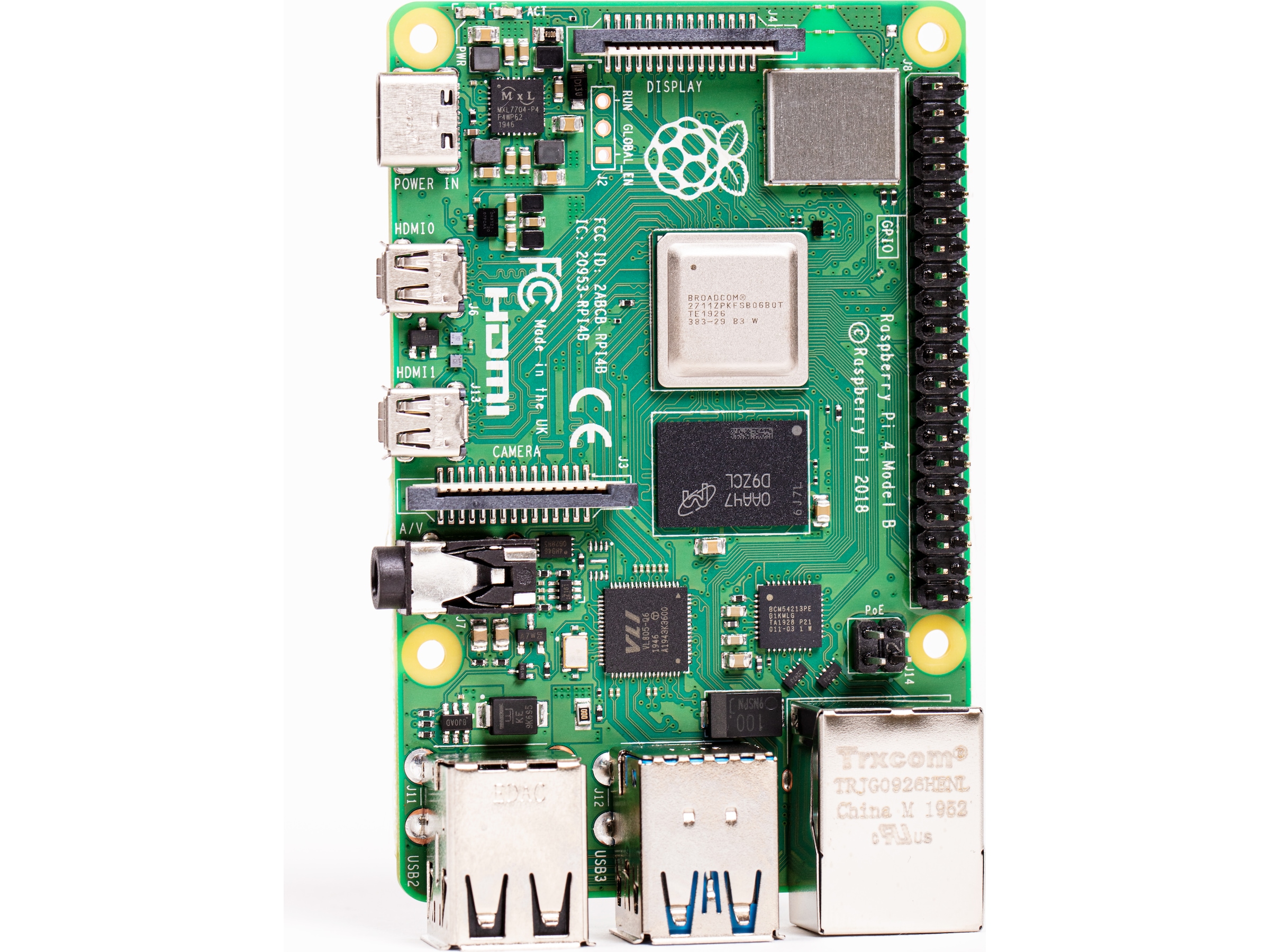 Raspberry Pi 4 Model B, 8GB RAM Integreret CPU