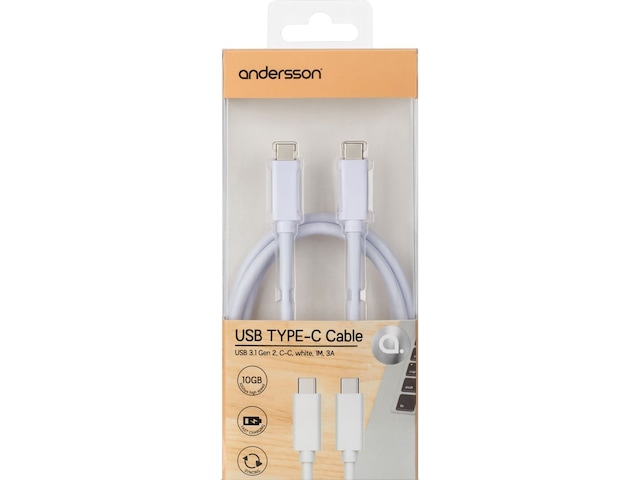 Andersson USB-C kabel 1 m (hvid) USB-kabler