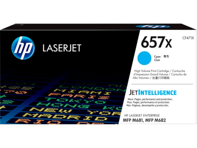 HP Toner 657X Cyan Laser Toner