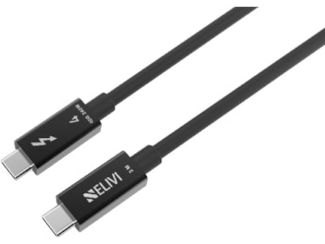 Elivi Thunderbolt 4 kabel 1m (sort) USB-kabler