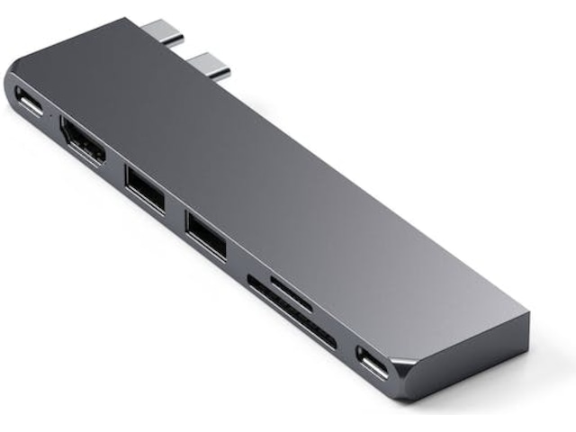 Satechi MacBook Air M2 Slim Pro Docking (space gray) Dockingstation og USB-hub