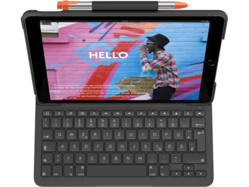 Logitech iPad 10,9" / 11" Slim Folio Tastaturcover (grafitgrå) Cover til tablet