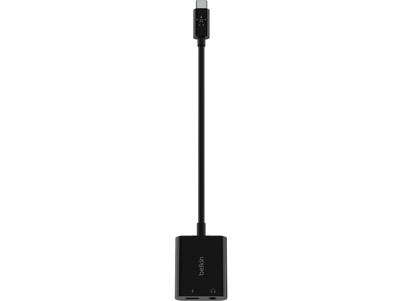 Belkin Rockstar Audio+Charge USB-C Adapter (sort) Mobilopladere