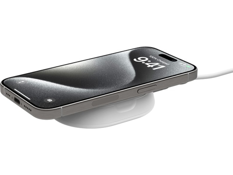 Belkin BoostCharge Pro foldbar trådløs opladningsstander (hvid) Trådløs oplader