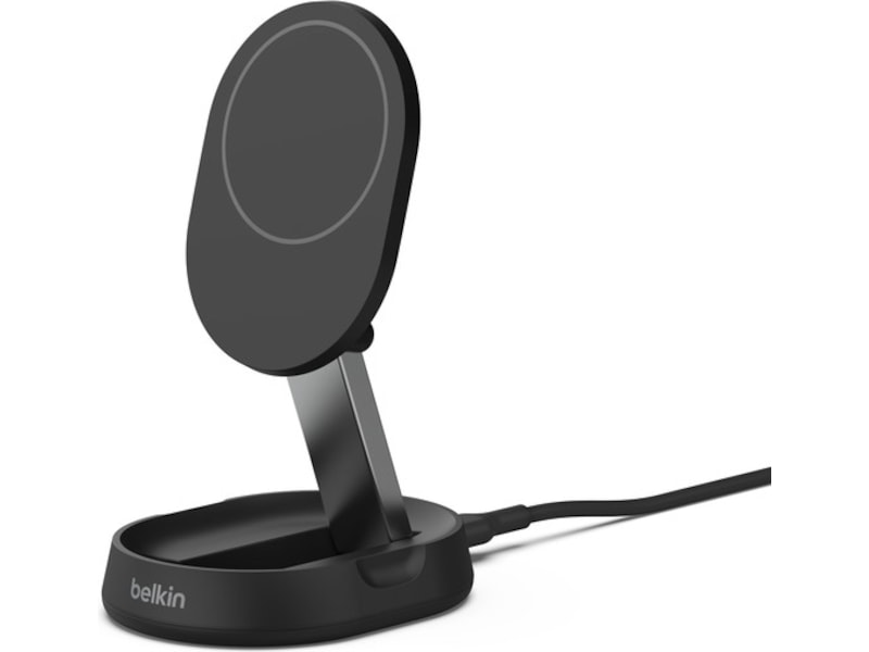 Belkin BoostCharge Pro foldbar trådløs opladningsstander (sort) Trådløs oplader