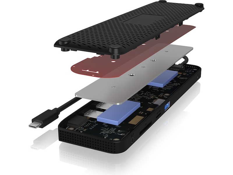 ICY BOX IB-DK2116-C Multi Docking Dockingstation og USB-hub