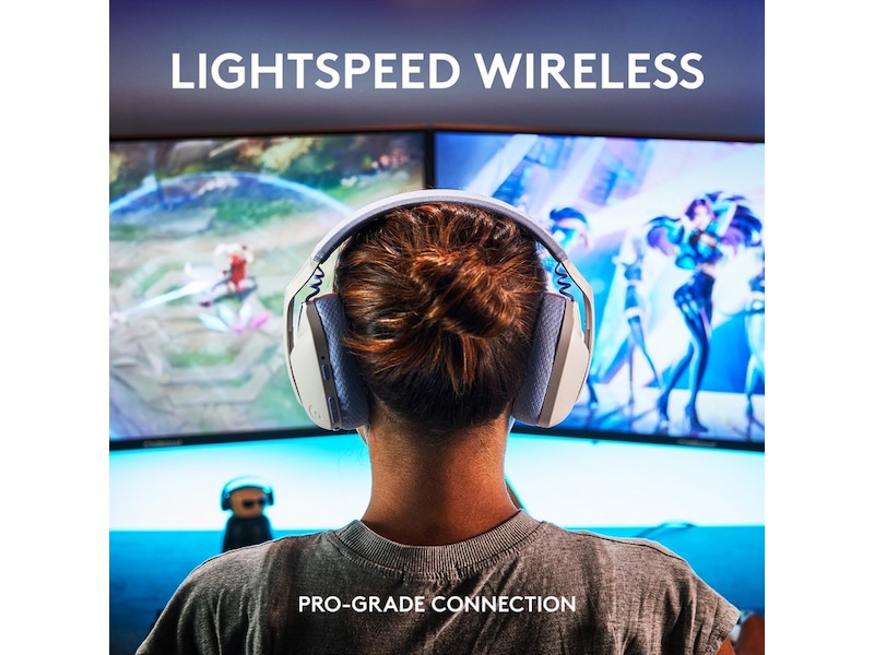 Logitech G435 LIGHTSPEED Trådløst Gaming Headset (hvid/blå) Gamingheadset