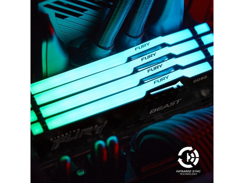 Kingston FURY Beast RGB DDR5 5600MHz 32GB Hukommelse (RAM)