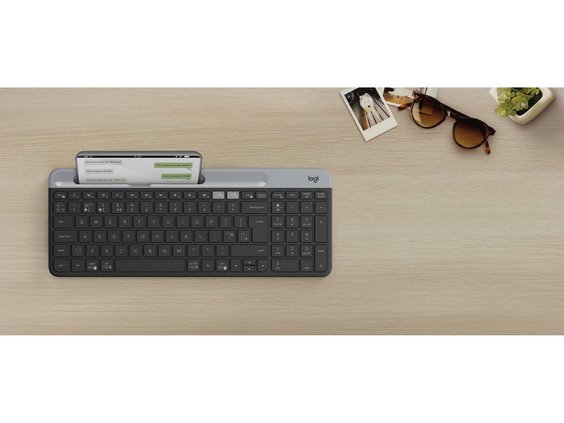 Logitech K580 Slim Multi-Enhed Tastatur Keyboards