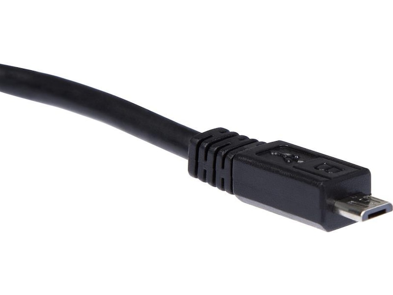 USB-A til USB Micro-B kabel 0,3m (sort) USB-kabler