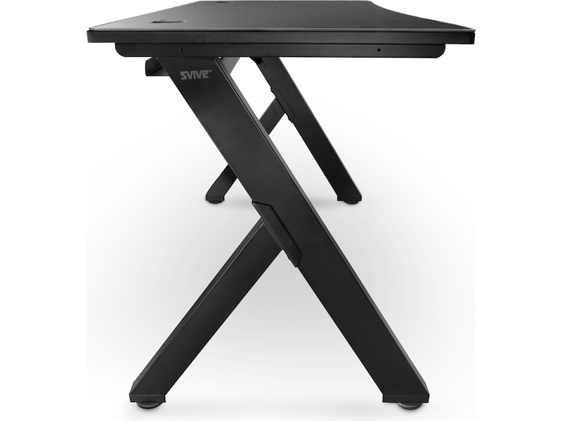 Svive Cygnus Gaming desk mat sort med grå sømme Gamingdesk