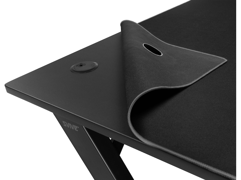 Svive Cygnus Gaming desk mat sort med grå sømme Gamingdesk