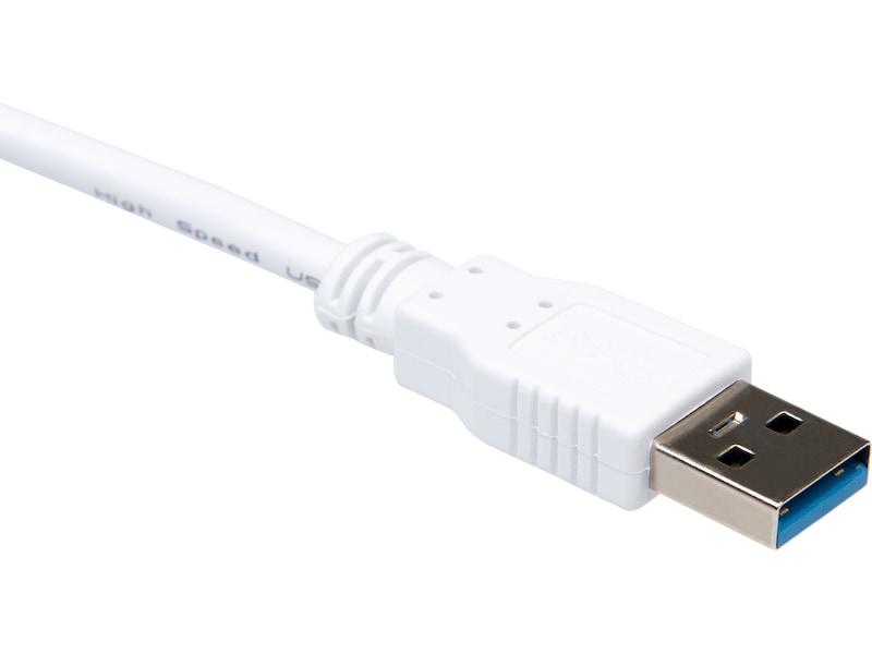 USB-A til USB-C kabel 2m (hvid) USB-kabler