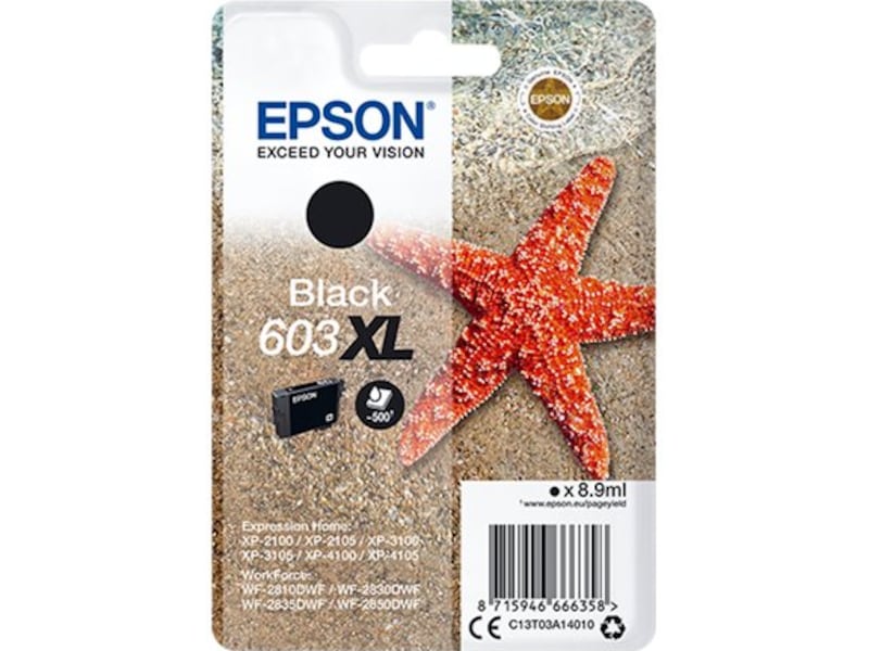 Epson Blæk 603XL Sort Blækpatroner