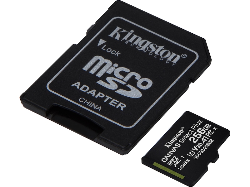 Kingston Canvas Select Plus microSD 256GB Flash-hukommelse