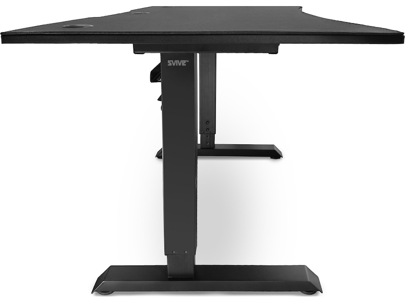 Svive Altair Gaming Desk mat sort med sorte sømme Gamingdesk