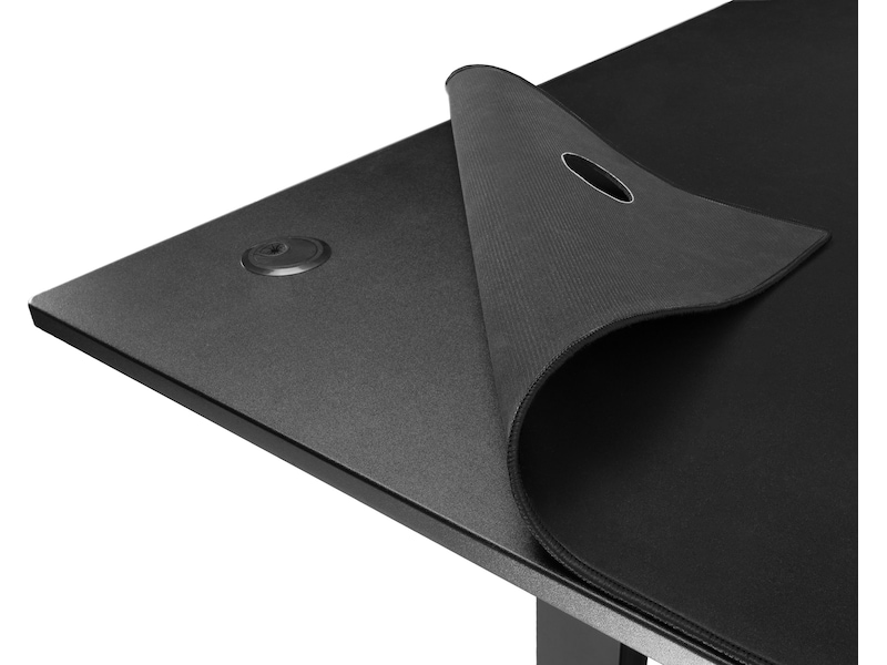 Svive Altair Gaming Desk mat sort med sorte sømme Gamingdesk