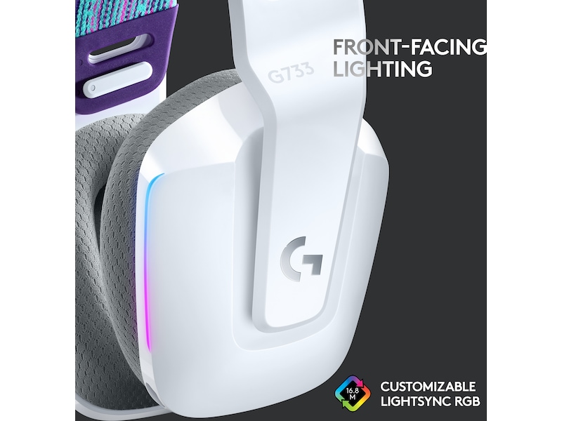 Logitech G733 LIGHTSPEED Trådløst Gaming Headset (hvid) Gamingheadset