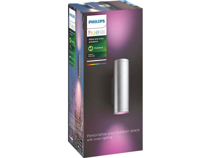 Philips Hue Appear udendørs væglampe (inox) Væglampe