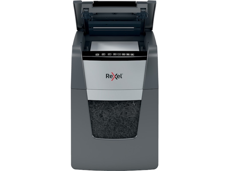 Rexel makulator Optimum AutoFeed+ 100X automatisk krydsklip P4 Makuleringsmaskiner