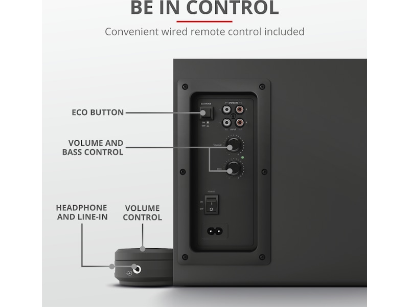 Trust Yuri 2.1 høyttalere 2.1 Højttalere