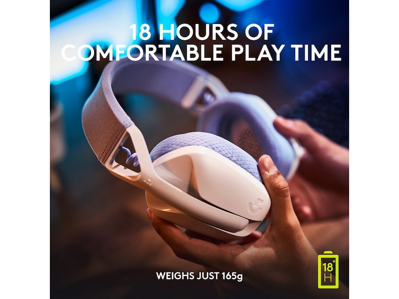 Logitech G435 LIGHTSPEED Trådløst Gaming Headset (hvid/blå) Gamingheadset