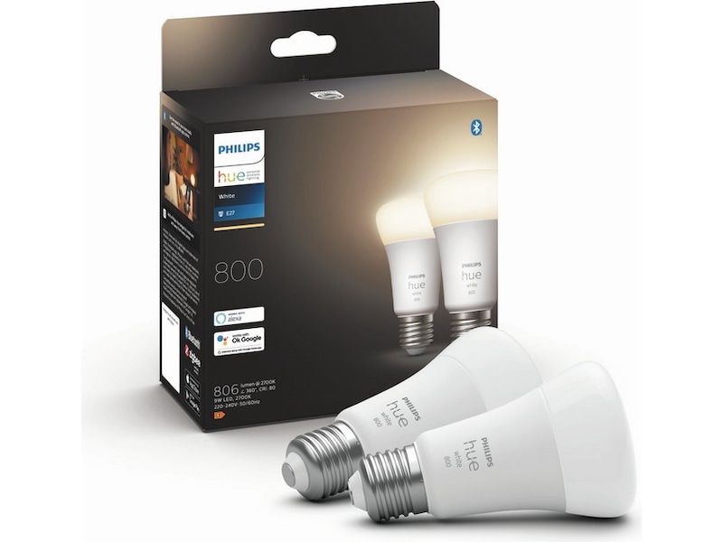 Philips Hue White E27 2-pak LED-pærer & elpærer