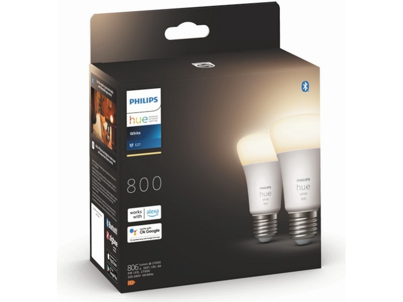 Philips Hue White E27 2-pak LED-pærer & elpærer